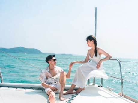 Private yacht sailing